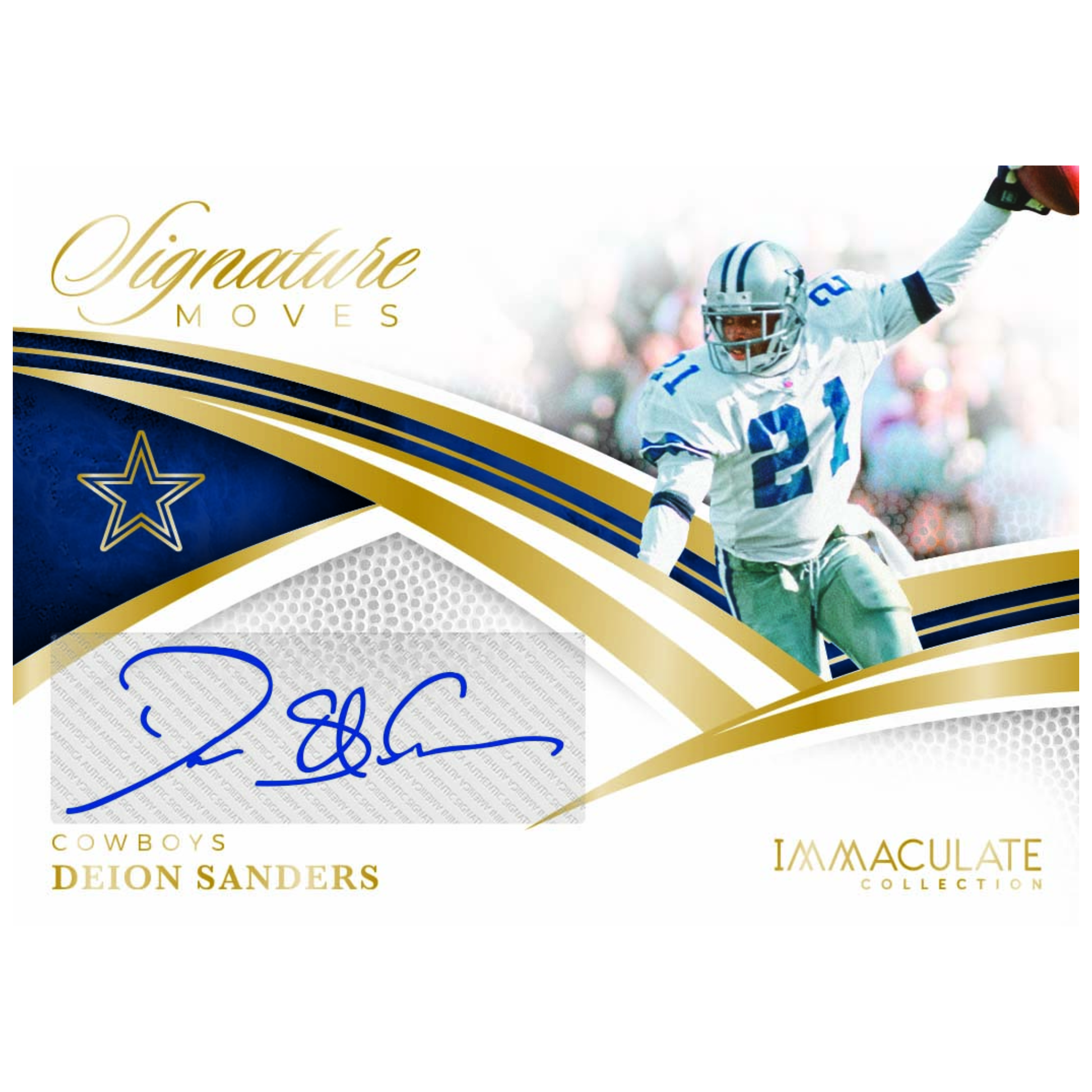 2025 Panini Immaculate Football Signature Moves Deion Sanders