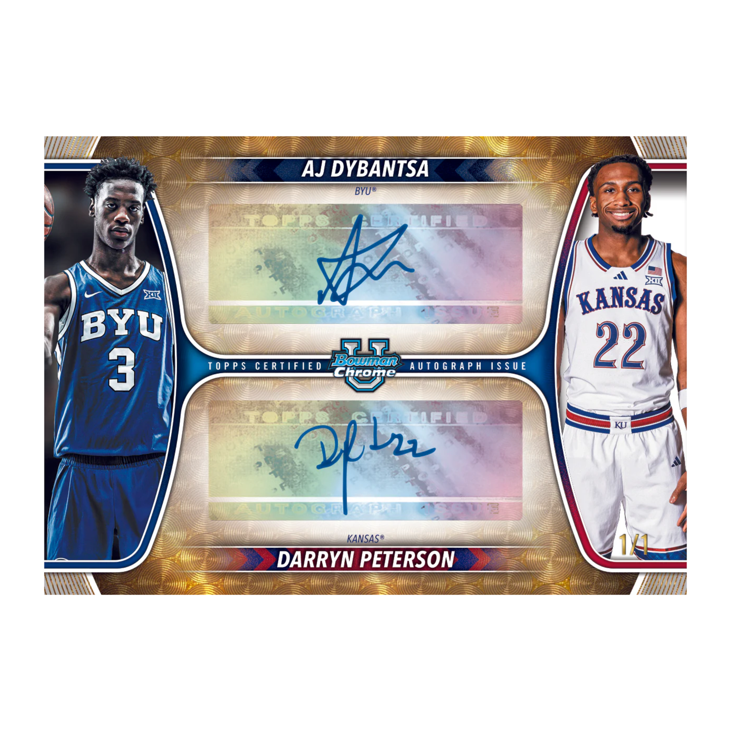 2025-26 Bowman Basketball Dual Auto AJ Dybantsa & Darryn Peterson