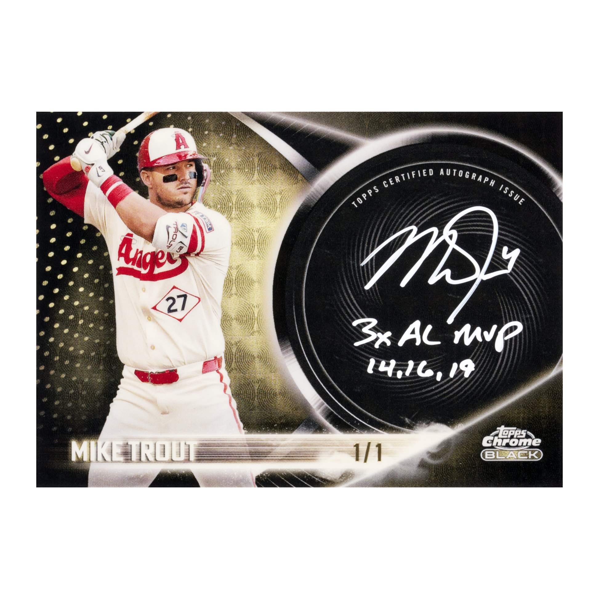2026 Topps Chrome Black Baseball Paint It! Mike Trout