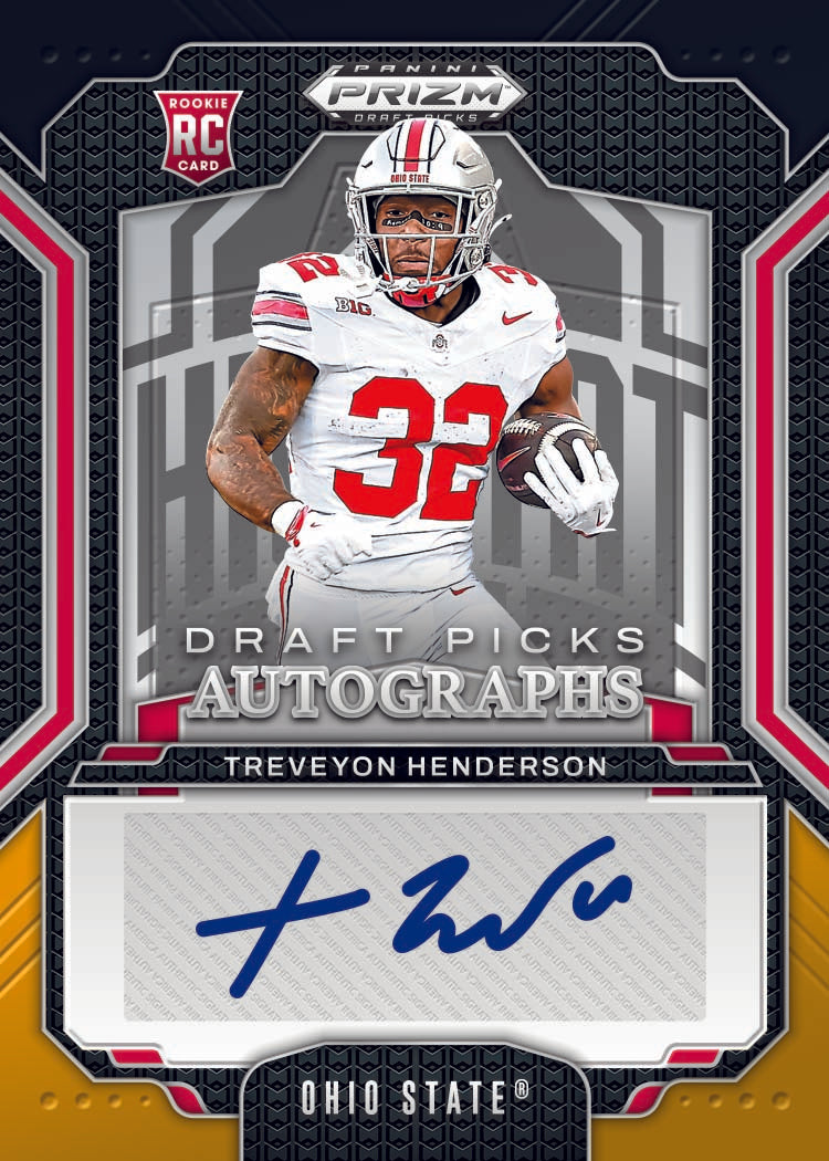 2025 Panini Prizm Draft Picks Collegiate Football Draft Picks Autographs Treveyon Henderson