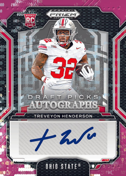 2025 Panini Prizm Draft Picks Collegiate Football Draft Picks Auto Treveyon Henderson