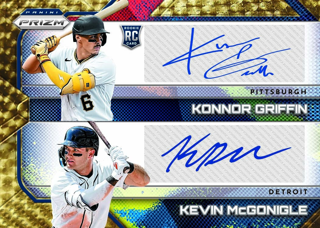 2026 Panini Prizm Baseball Konnor Griffin & Kevin Mcgonigle Dual Autograph Gold Vinyl Card