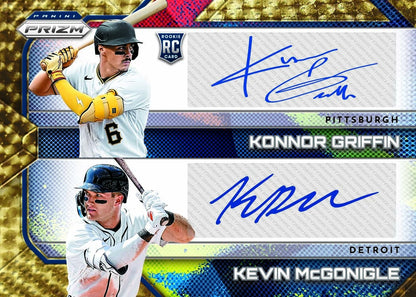 2026 Panini Prizm Baseball Konnor Griffin & Kevin Mcgonigle Dual Autograph Gold Vinyl Card