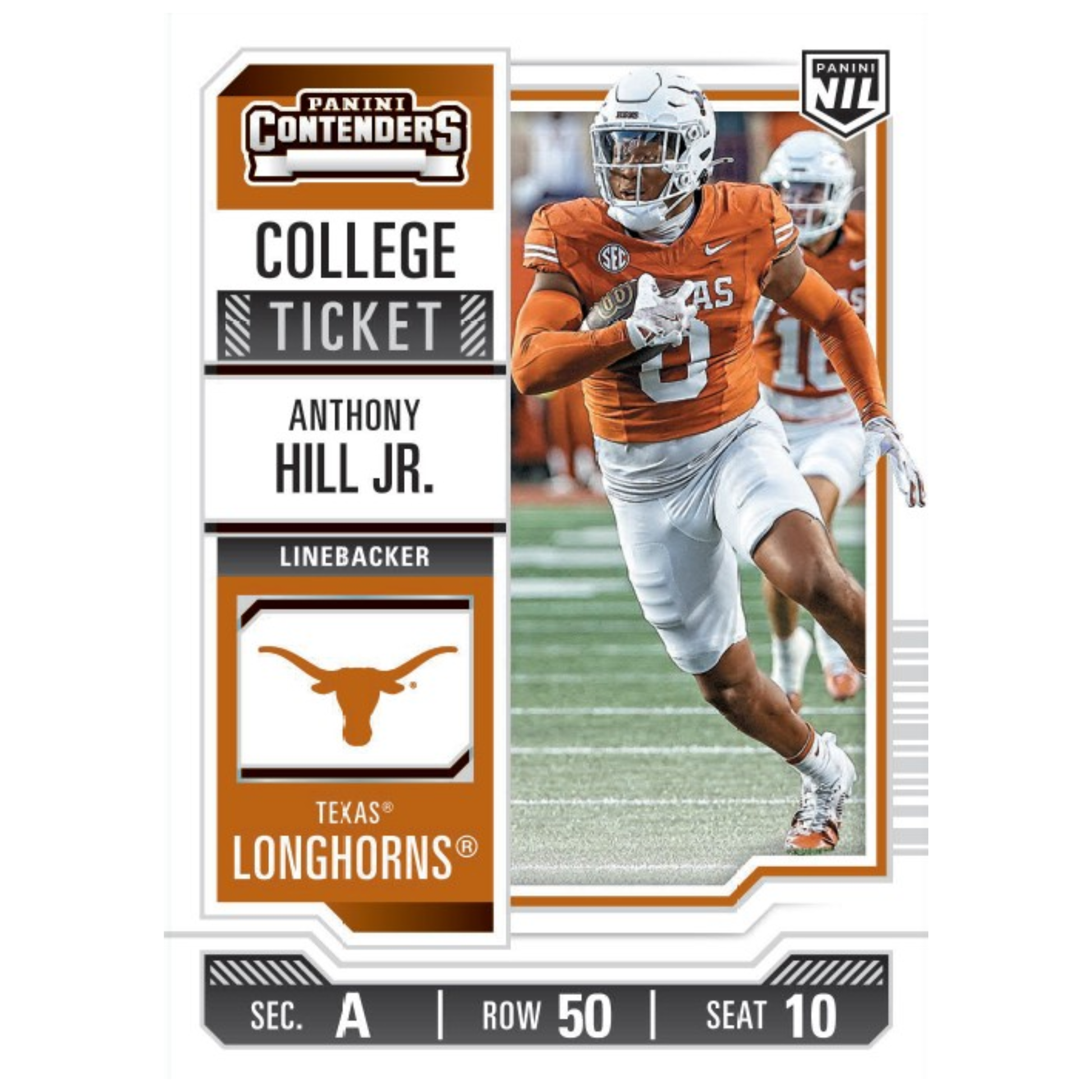 2025 Panini University of Texas NIL Anthony Hill Jr.