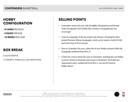 2023-24 Panini Contenders Basketball Hobby Box