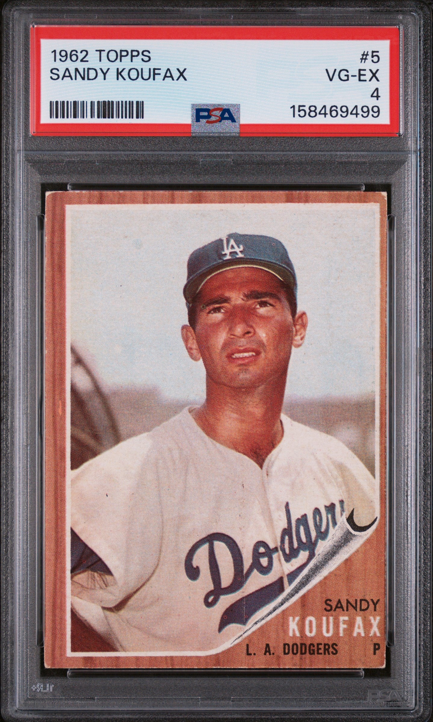 1962 Topps #5 Sandy Koufax PSA 4