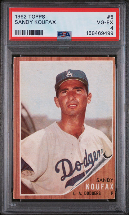 1962 Topps #5 Sandy Koufax PSA 4