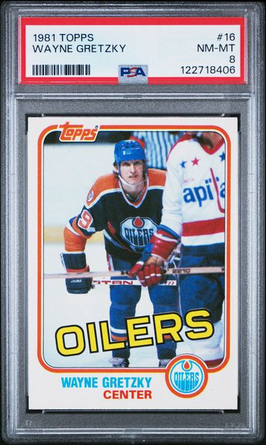 1981 Topps #16 Wayne Gretzky PSA 8 - Front
