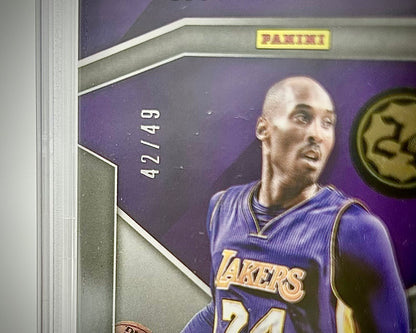 2018-19 Panini Spectra Illustrious Legends Signature /49: #IL-KBR Kobe Bryant (PSA 8)