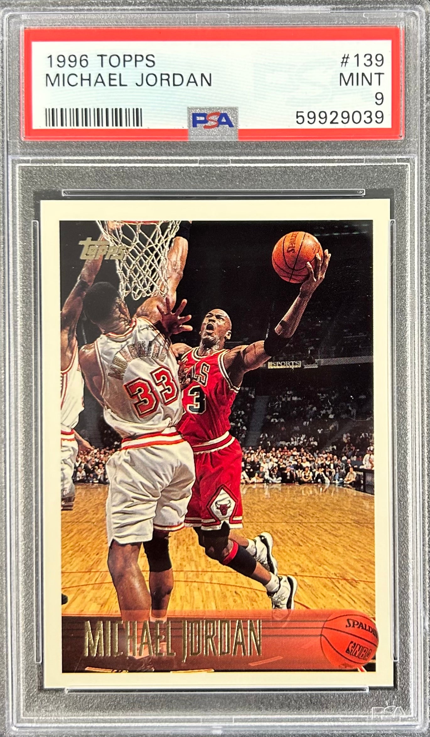 1996 Topps #139 Michael Jordan PSA 9 (59929039)