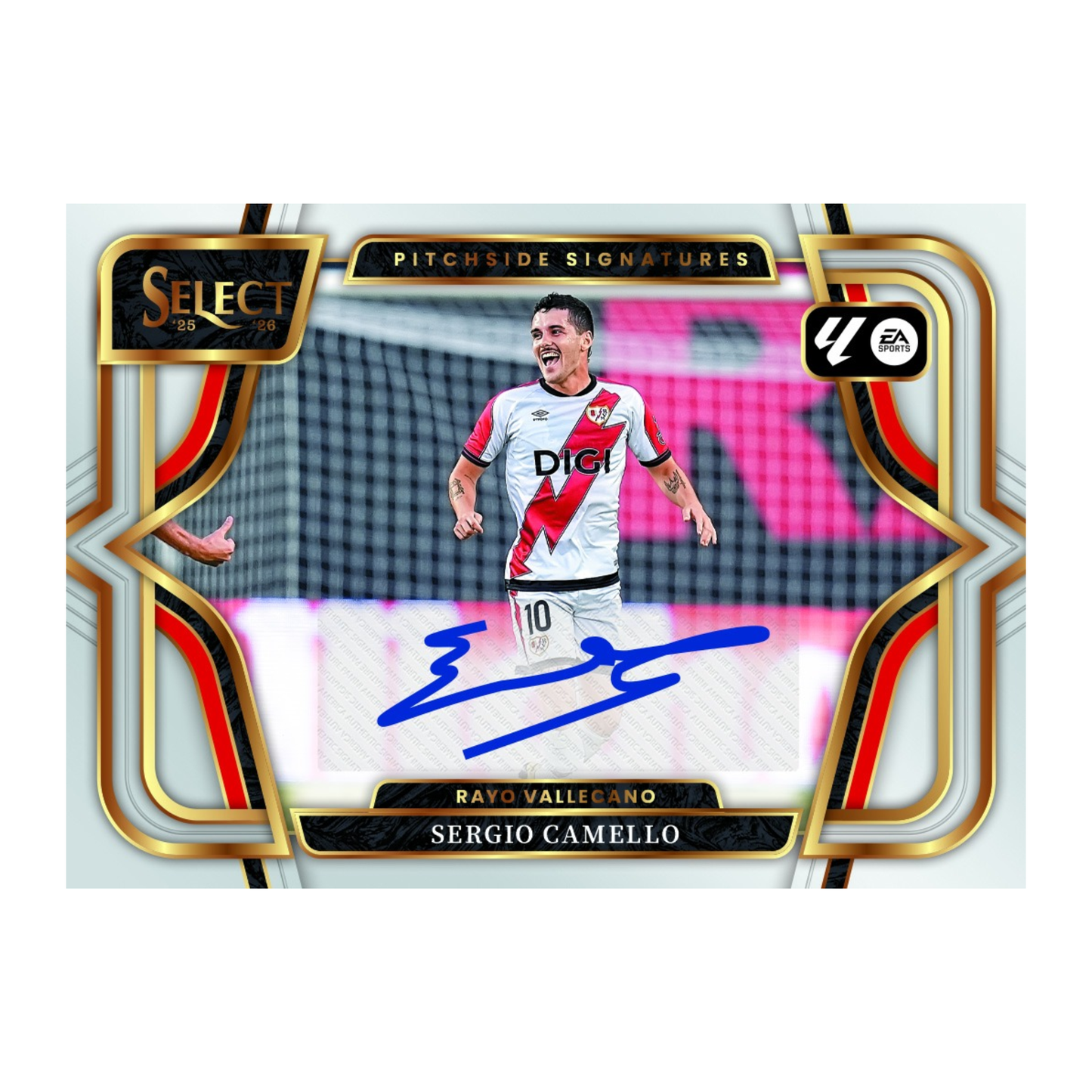 2025-2026 Panini Select La Liga Soccer Pitchside Signatures Sergio Camello