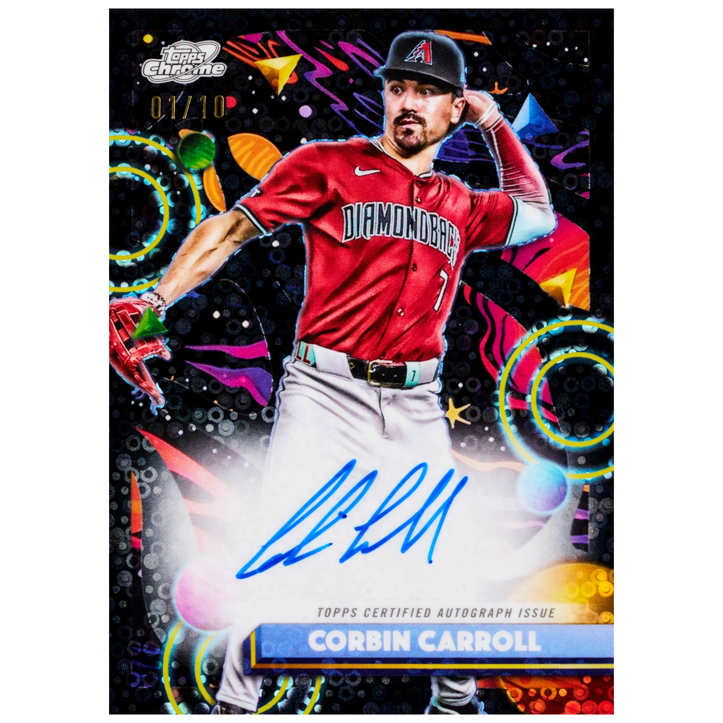 2025 Topps Cosmic Chrome Baseball Autograph Corbin Carroll