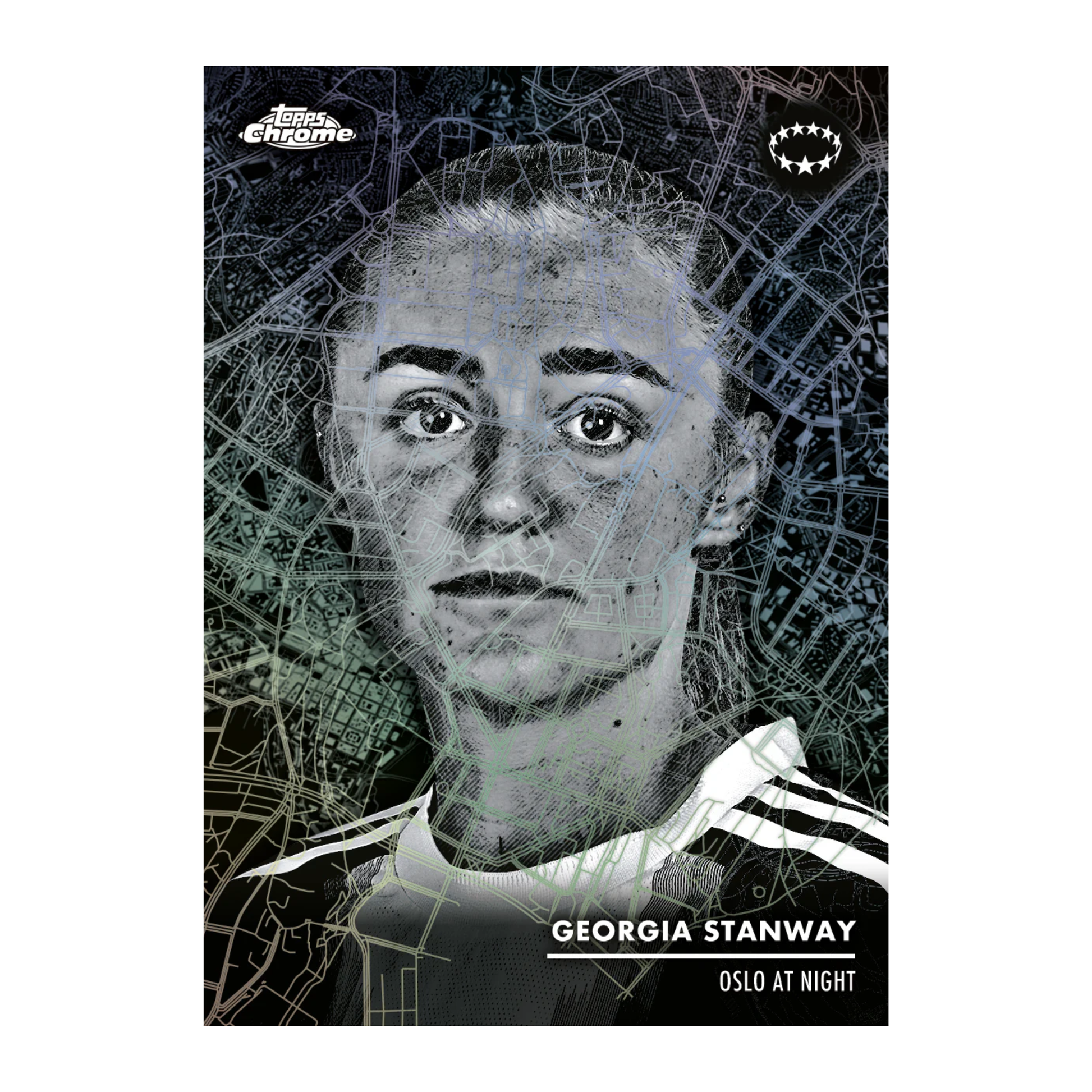2025-26 Topps Chrome UEFA Women's Champions League Soccer Oslo at Night Georgia Stanway