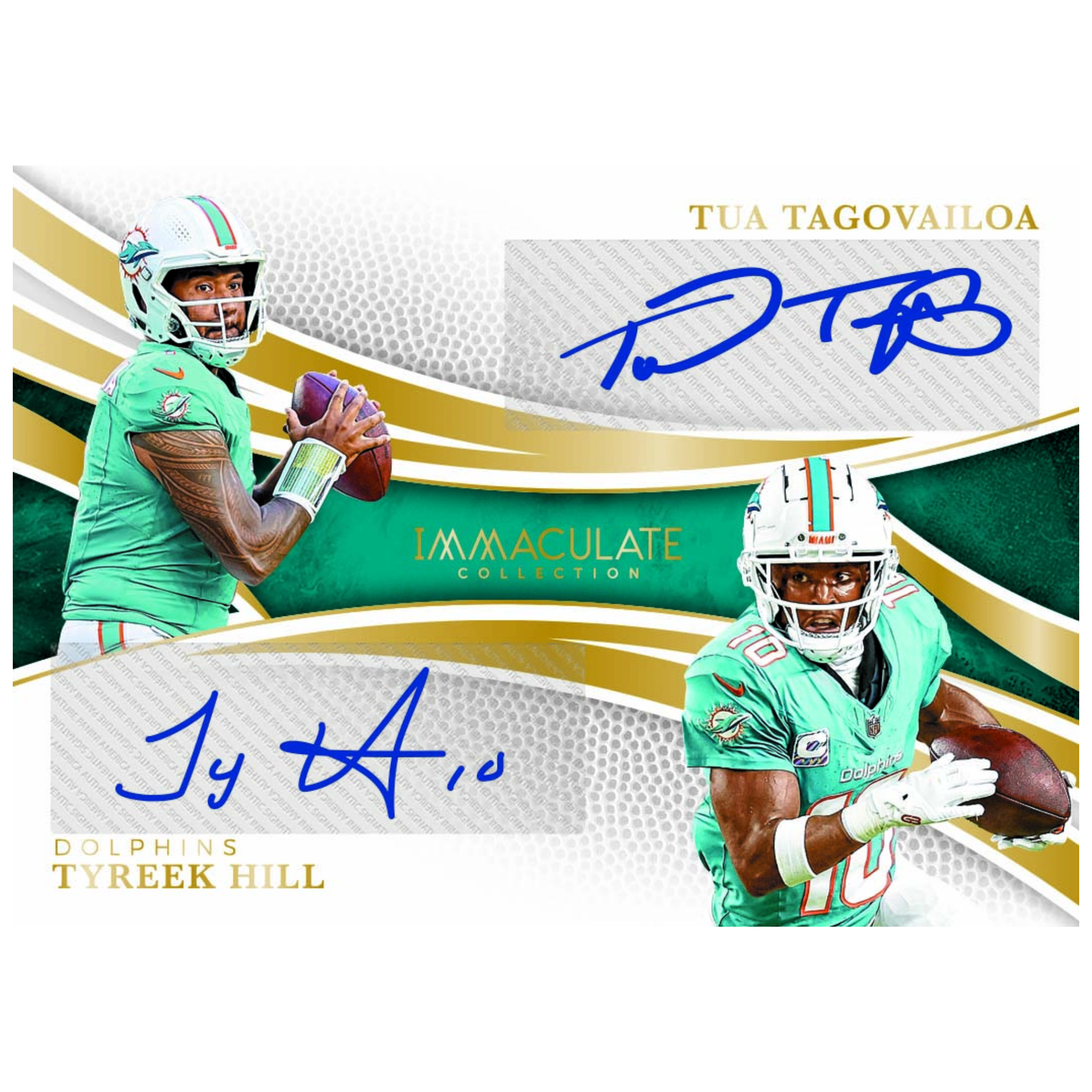 2025 Panini Immaculate Football Dual Autographs Tua Tagovailoa & Tyreek Hill