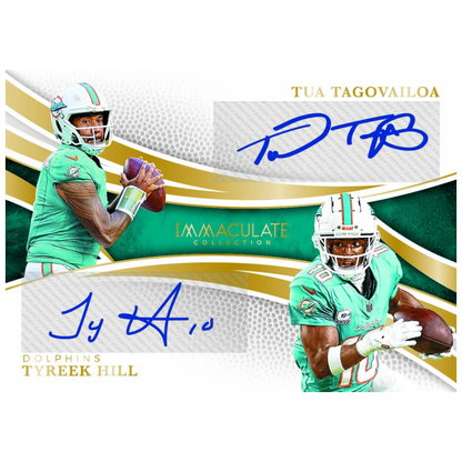 2025 Panini Immaculate Football Dual Autographs Tua Tagovailoa & Tyreek Hill