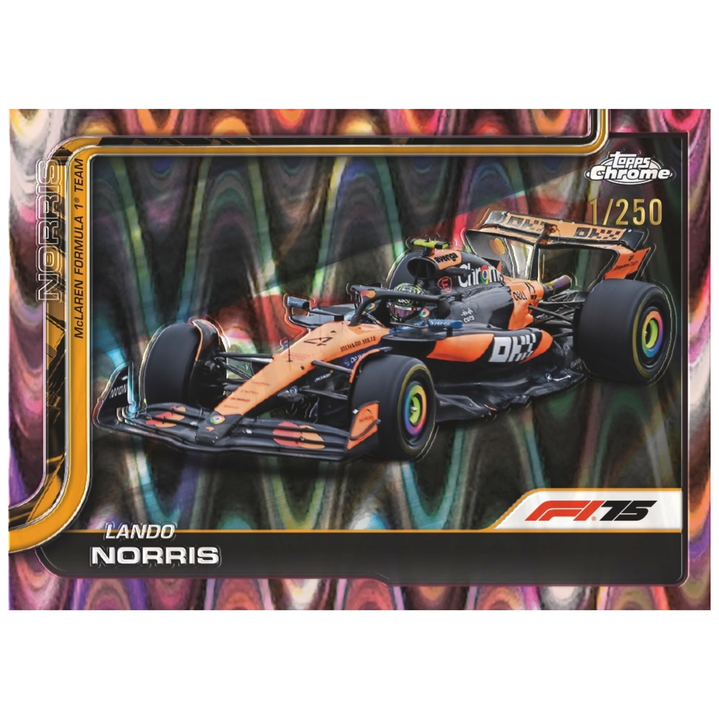 2025 Topps Chrome Formula 1 Lando Norris in Race Car