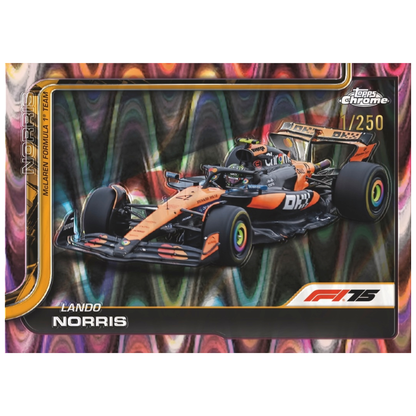 2025 Topps Chrome Formula 1 Lando Norris in Race Car