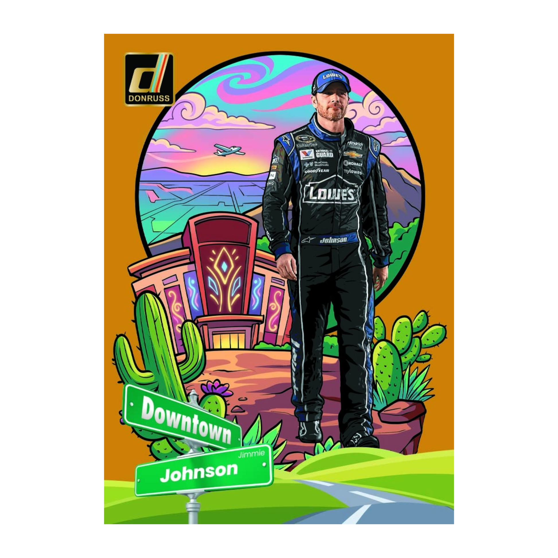 2026 Panini Donruss Racing Downtown Gold Jimmie Johnson