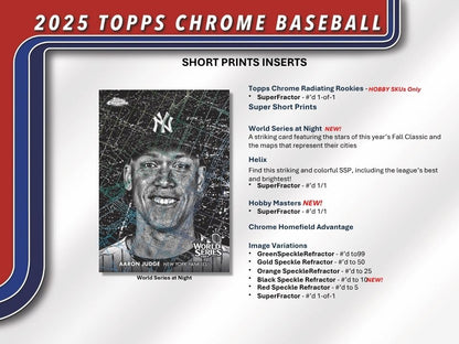 2025 Topps Chrome Baseball Hobby Jumbo box information