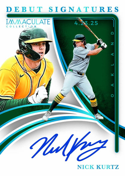 2026 Panini Immaculate Baseball Nick Kurtz Debut Signatures Autograph Card