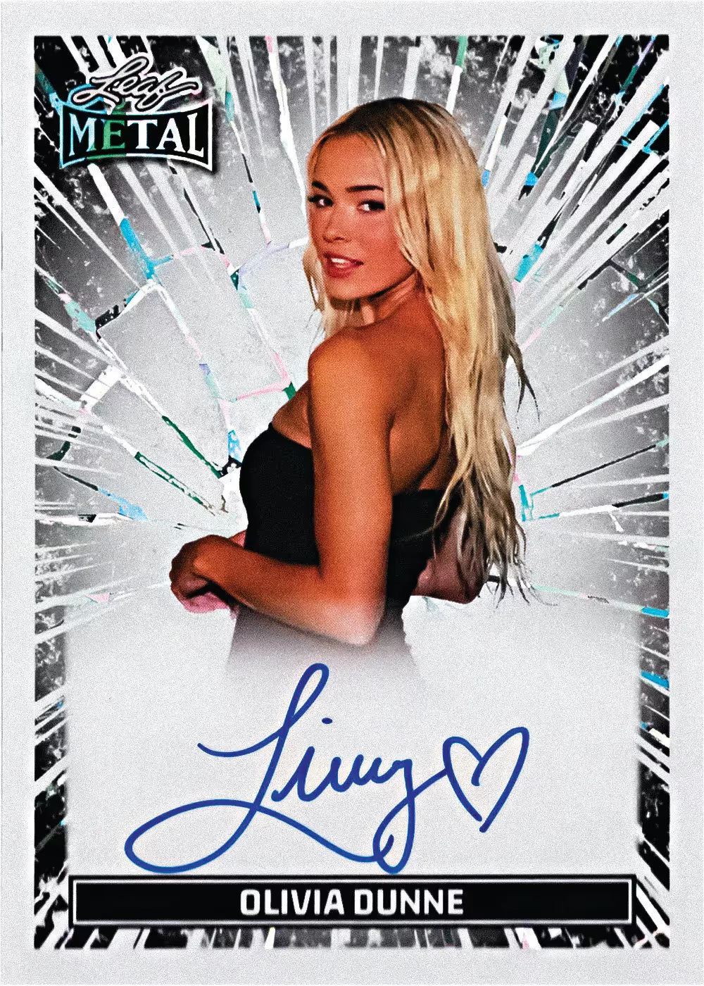 2026 Leaf Metal Melange Olivia Dunne Autograph Card