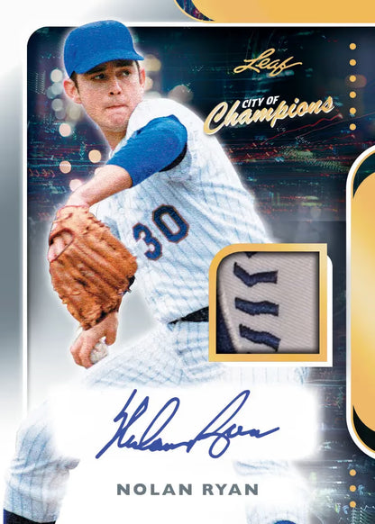 2026 Leaf City of Champions Nolan Ryan Autographed Memorabilia Card