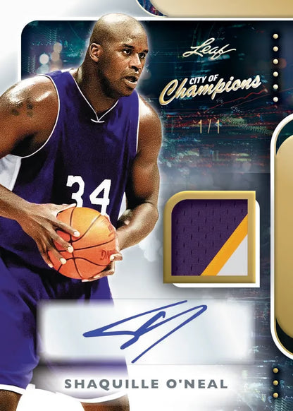 2026 Leaf City of Champions Shaquille O'Neal Autographed Memorabilia Card