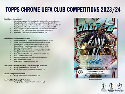 2023-24 Topps Chrome UEFA Club Competitions Hobby Box