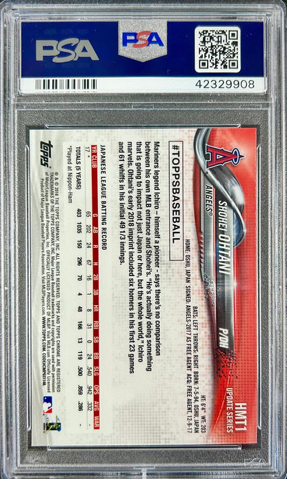 2018 Topps Chrome Update #HMT1 Shohei Ohtani PSA 10