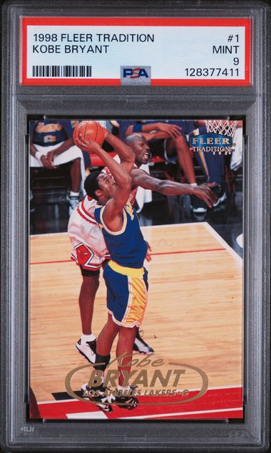 1988 Fleer Traditions #1 Kobe Bryant PSA 9 - Front