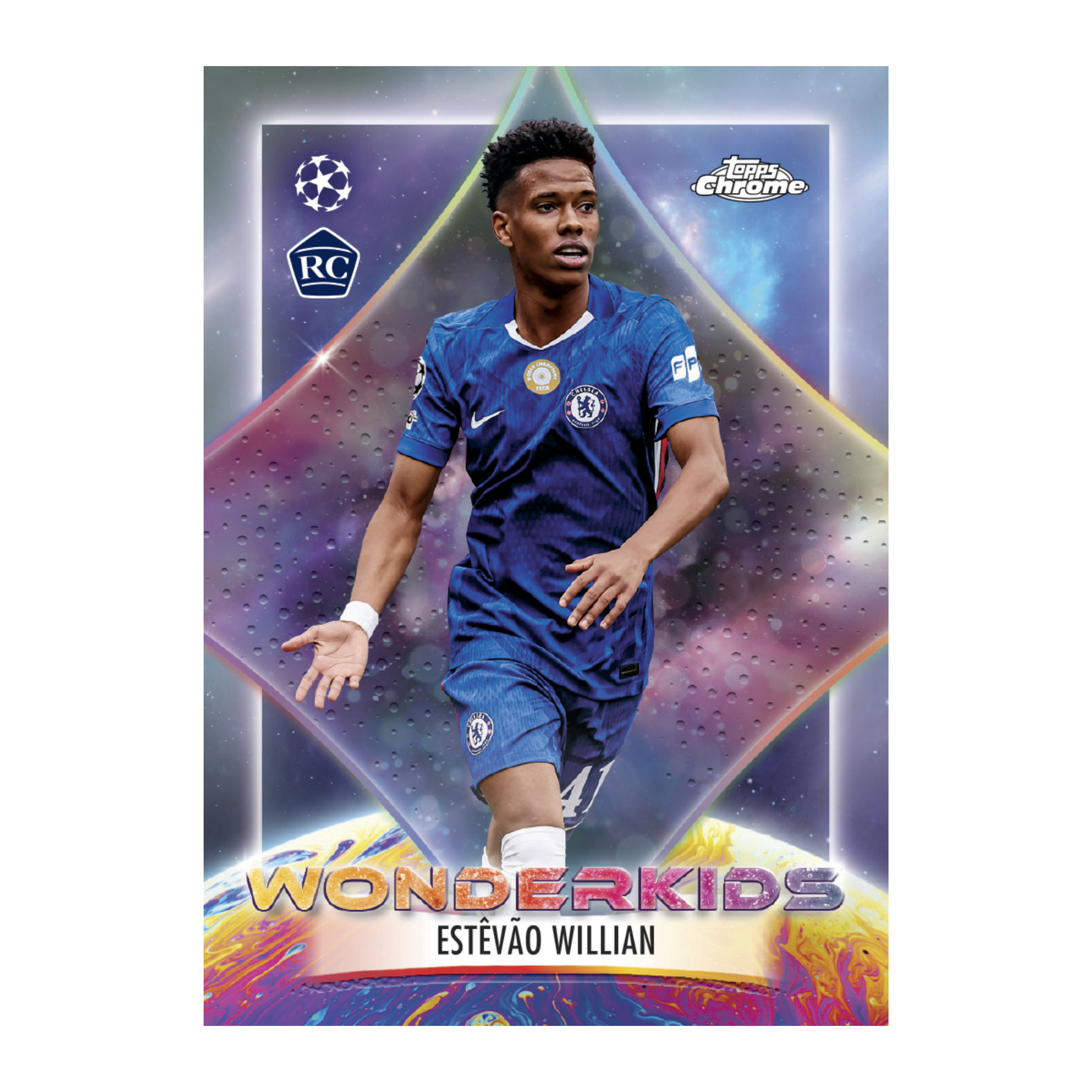 2025-26 Topps Chrome UEFA Club Competition Soccer Wonderkids Estevao Willian