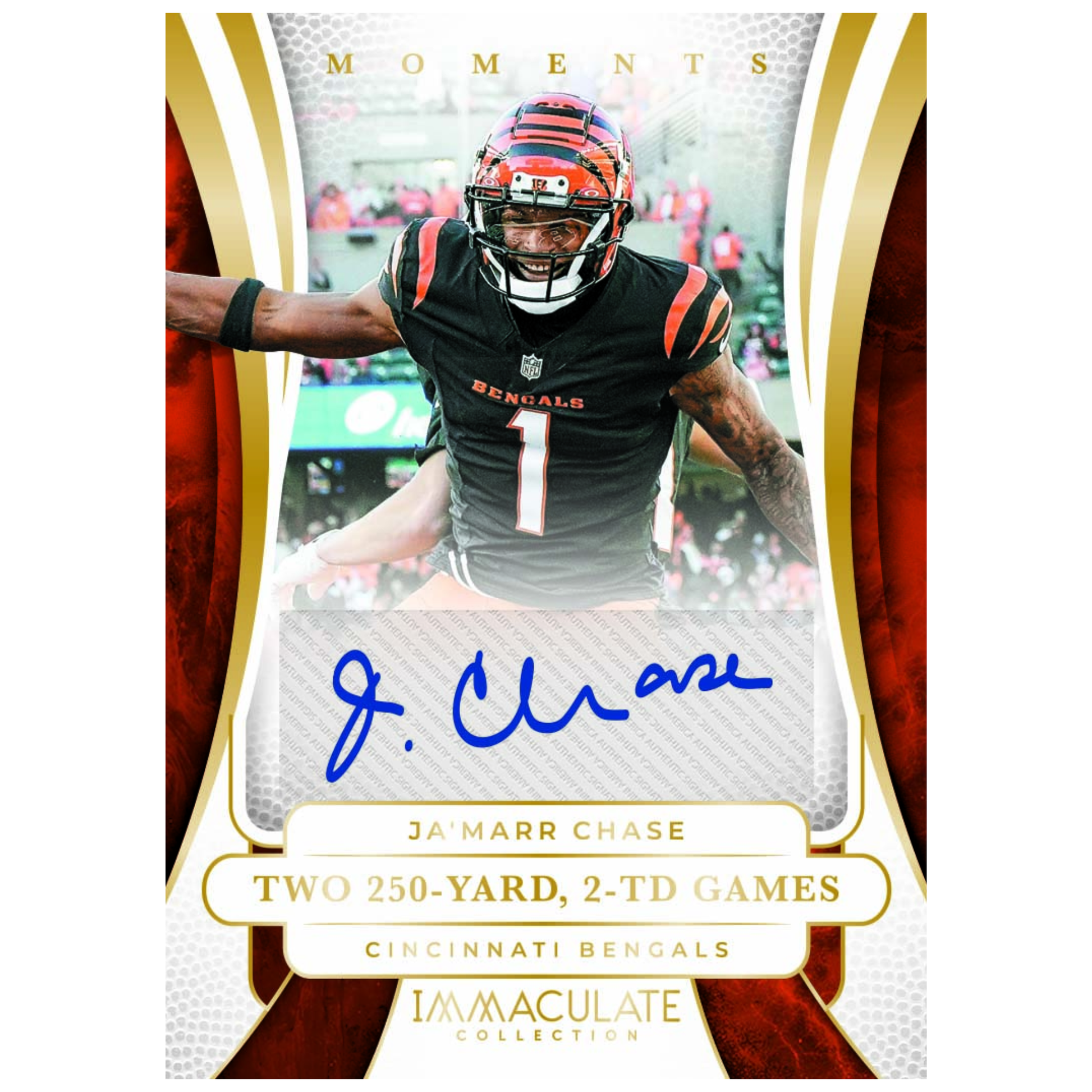 2025 Panini Immaculate Football Immaculate Moments Autographs Ja'Marr Chase