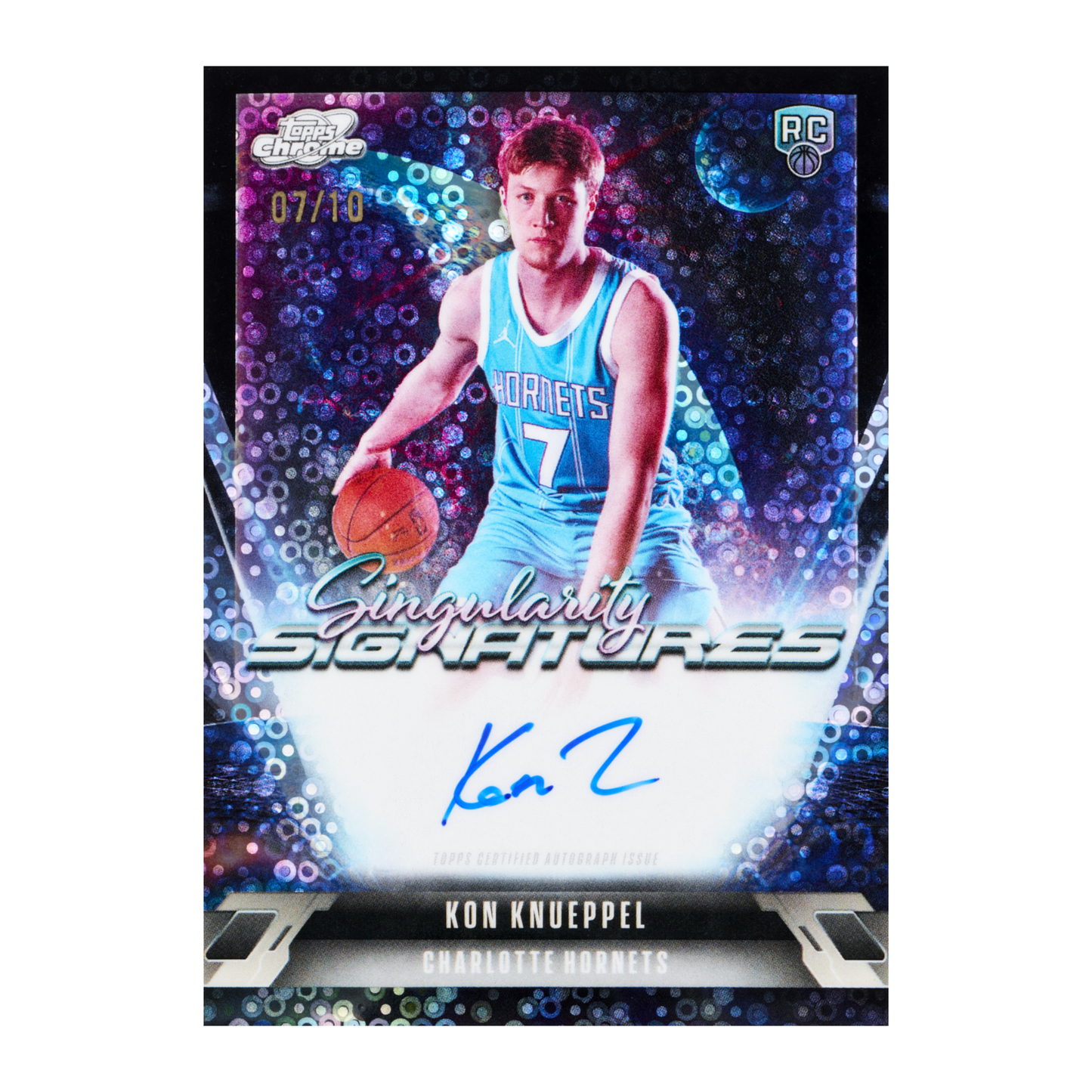 2025-26 Topps Cosmic Chrome Basketball Singularity Signatures Kon Knueppel 