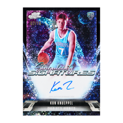 2025-26 Topps Cosmic Chrome Basketball Singularity Signatures Kon Knueppel 