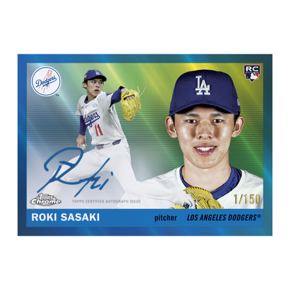 2025 Topps Chrome Platinum Baseball 1955 Topps Chrome Autographs Roki Sasaki