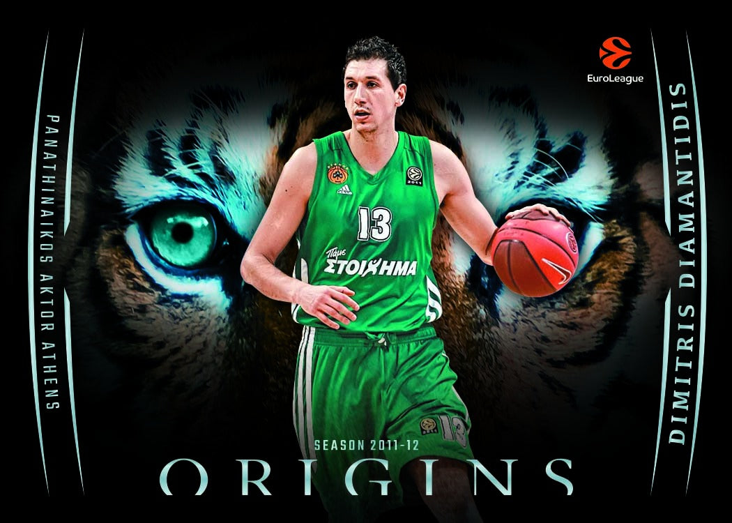 2025-26 Panini Euroleague Origins Basketball Tiger Eyes Dimitris Diamantidis