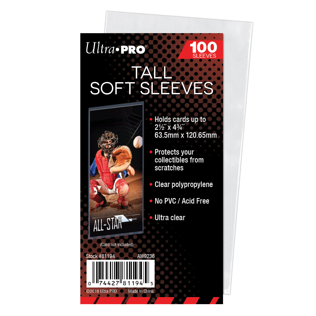 Ultra Pro Tall Soft Sleeves