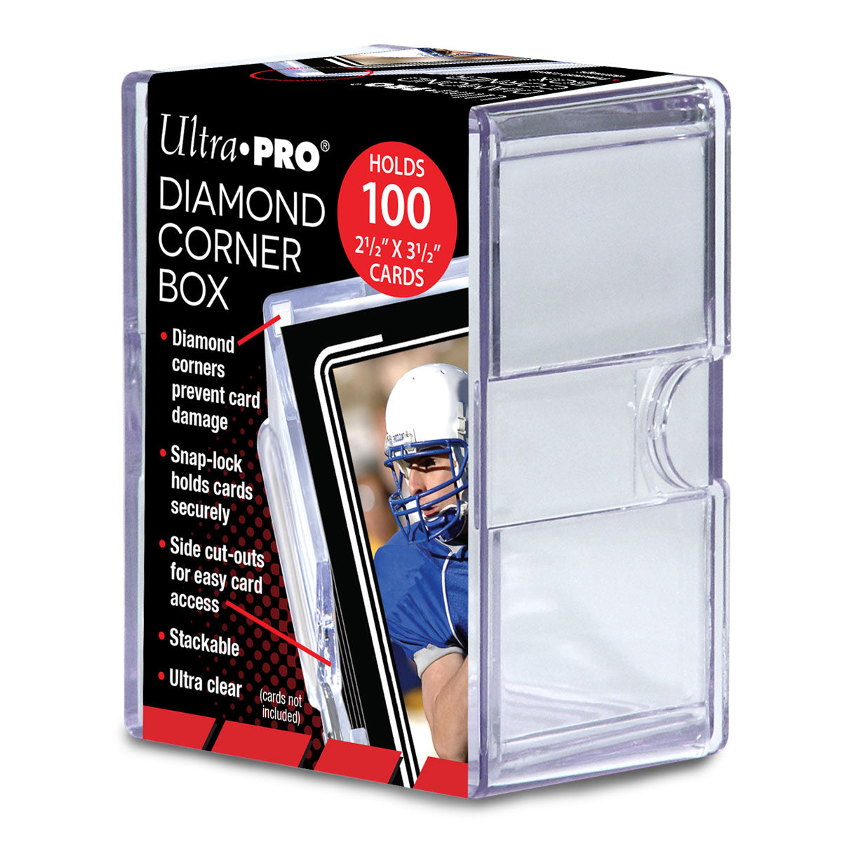 Ultra Pro Diamond Corner card box packaging with clear front