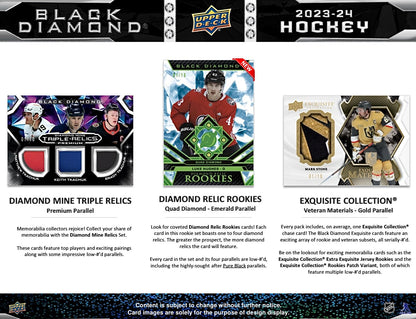 2023-24 Upper Deck Black Diamond Hockey Hobby Box