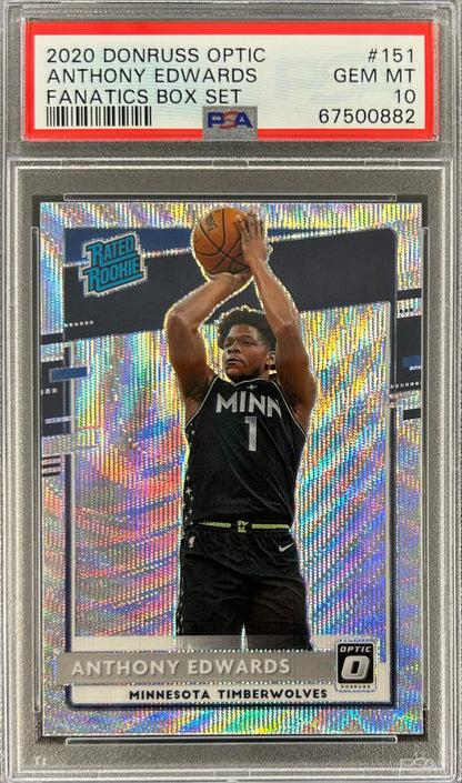 2020 Panini Donruss Optic Fanatics Exclusive Wave #151 Anthony Edwards PSA 10