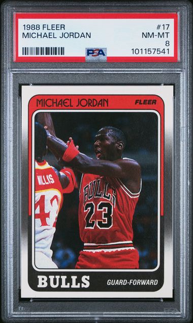 1988 Fleer #17 Michael Jordan PSA 9 - Front