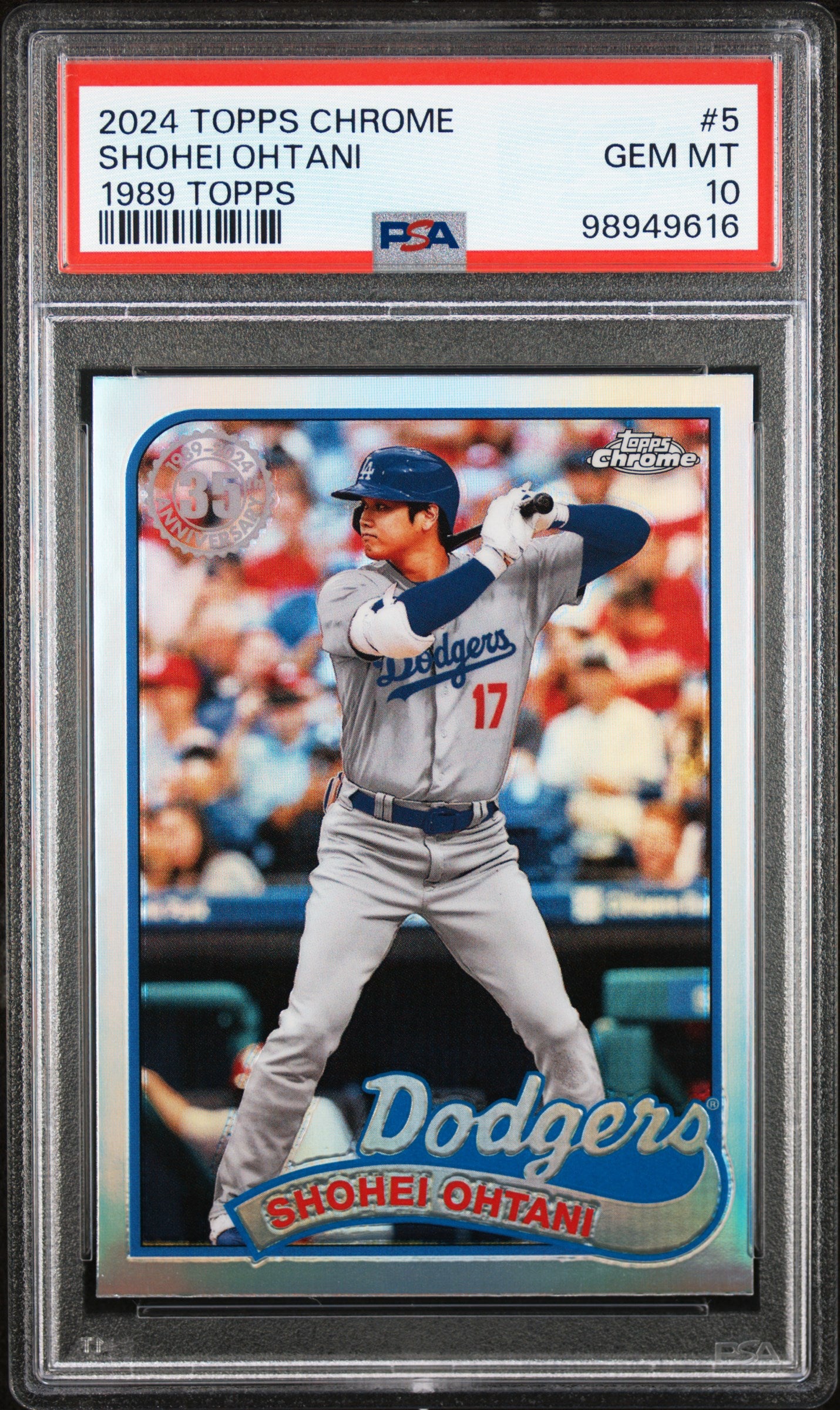 2024 Topps Chrome 1989 Topps Shohei Ohtani #89CB-5 PSA 10