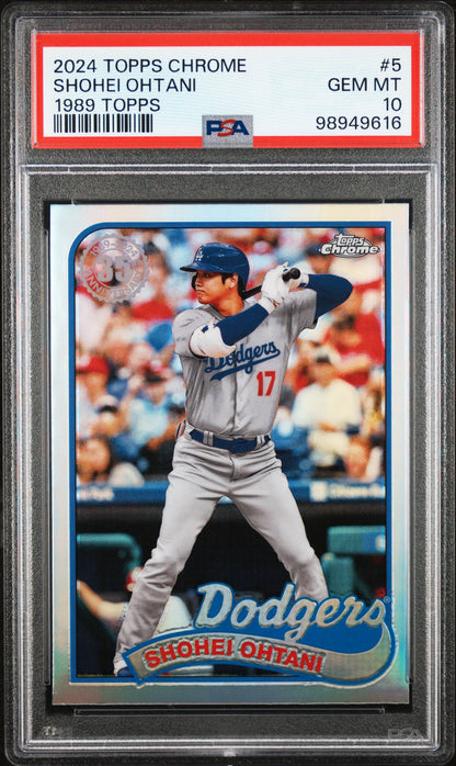 2024 Topps Chrome 1989 Topps Shohei Ohtani #89CB-5 PSA 10
