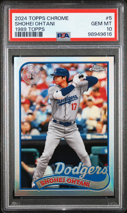 2024 Topps Chrome 1989 Topps Shohei Ohtani #89CB-5 PSA 10