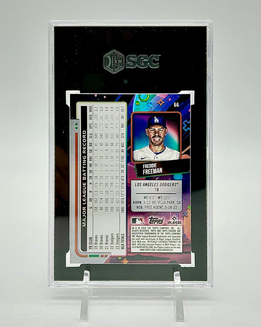2024 Topps Chrome Cosmic Blue Moon Refractor /99: #66 Freddie Freeman (SGC 9)