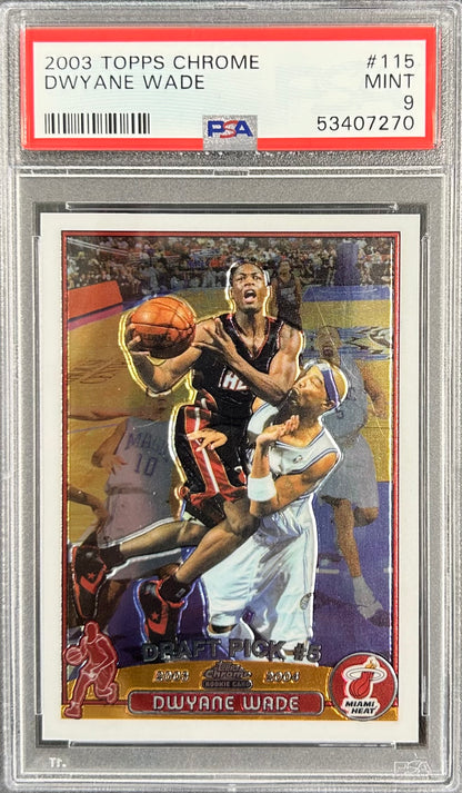 2003 Topps Chrome #115 Dwyane Wade PSA 9