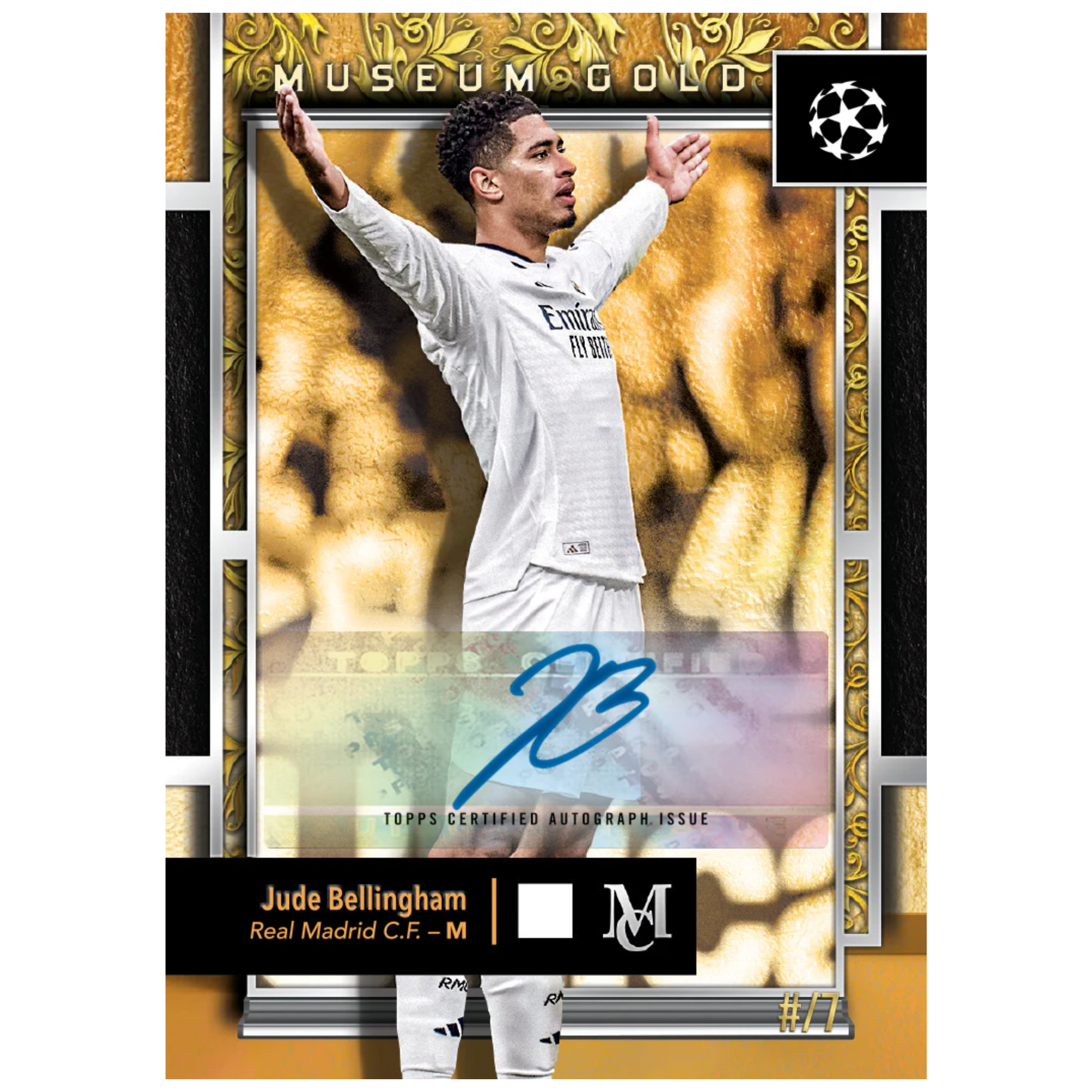 2024-25 Topps Museum Collection UEFA Club Competition Soccer Museum Gold Auto Jude Bellingham