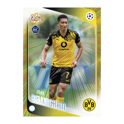 2025-26 Topps Chrome UEFA Club Competition Soccer Radiating Rookies Jobe Bellingham