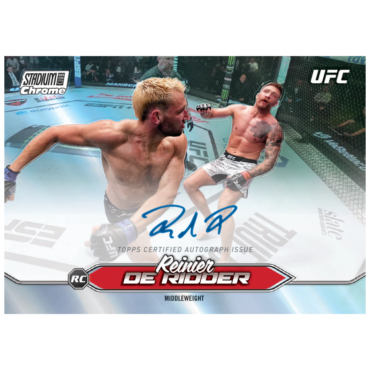 2025 Topps Stadium Club UFC Chrome Autograph Reinier De Ridder