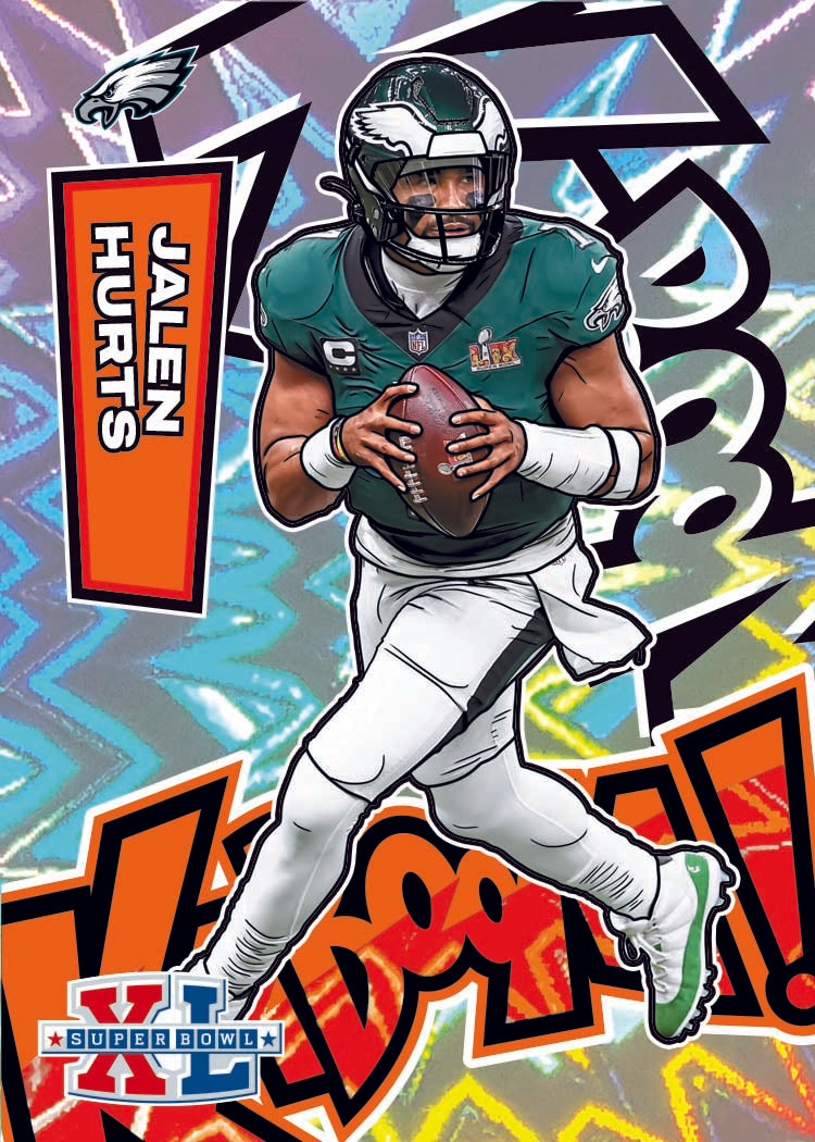 2025 Panini Absolute Football Super Bowl KaBoom! Jalen Hurts